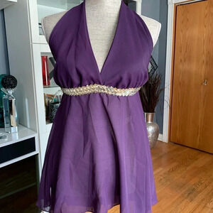 **NEW Vicky Form Halter Babydoll Negligee W/Thong